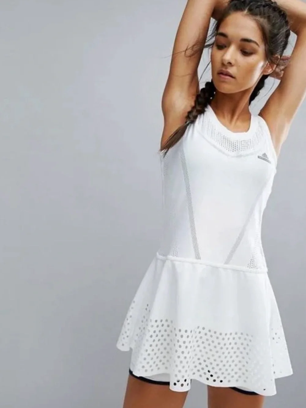adidas White Laser-Cut Circle dress - Picture 3 of 11